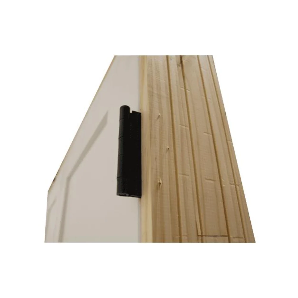 Puerta interior precolgada de MDF con núcleo sólido, imprimada, de 2 paneles, de color blanco, de 18 x 8 ft