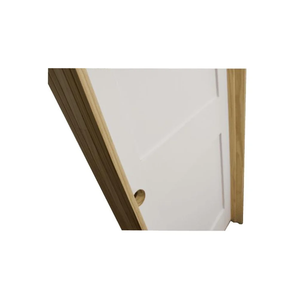 Puerta interior precolgada de MDF con núcleo sólido, imprimada, de 2 paneles, de color blanco, de 18 x 8 ft