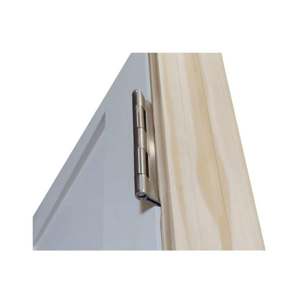 Puerta interior precolgada de MDF con núcleo sólido, imprimada, de 2 paneles, de color blanco, de 18 x 8 ft