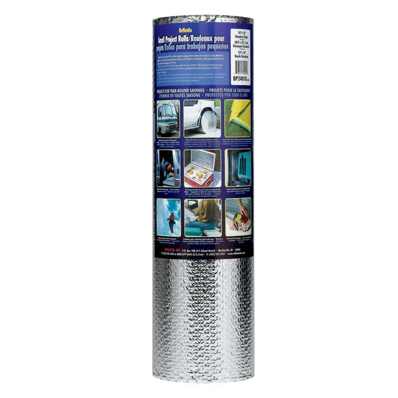 Rollo de aislamiento de barrera radiante Reflectix de 24" x 10' (doble burbuja), R-3.7 R-21