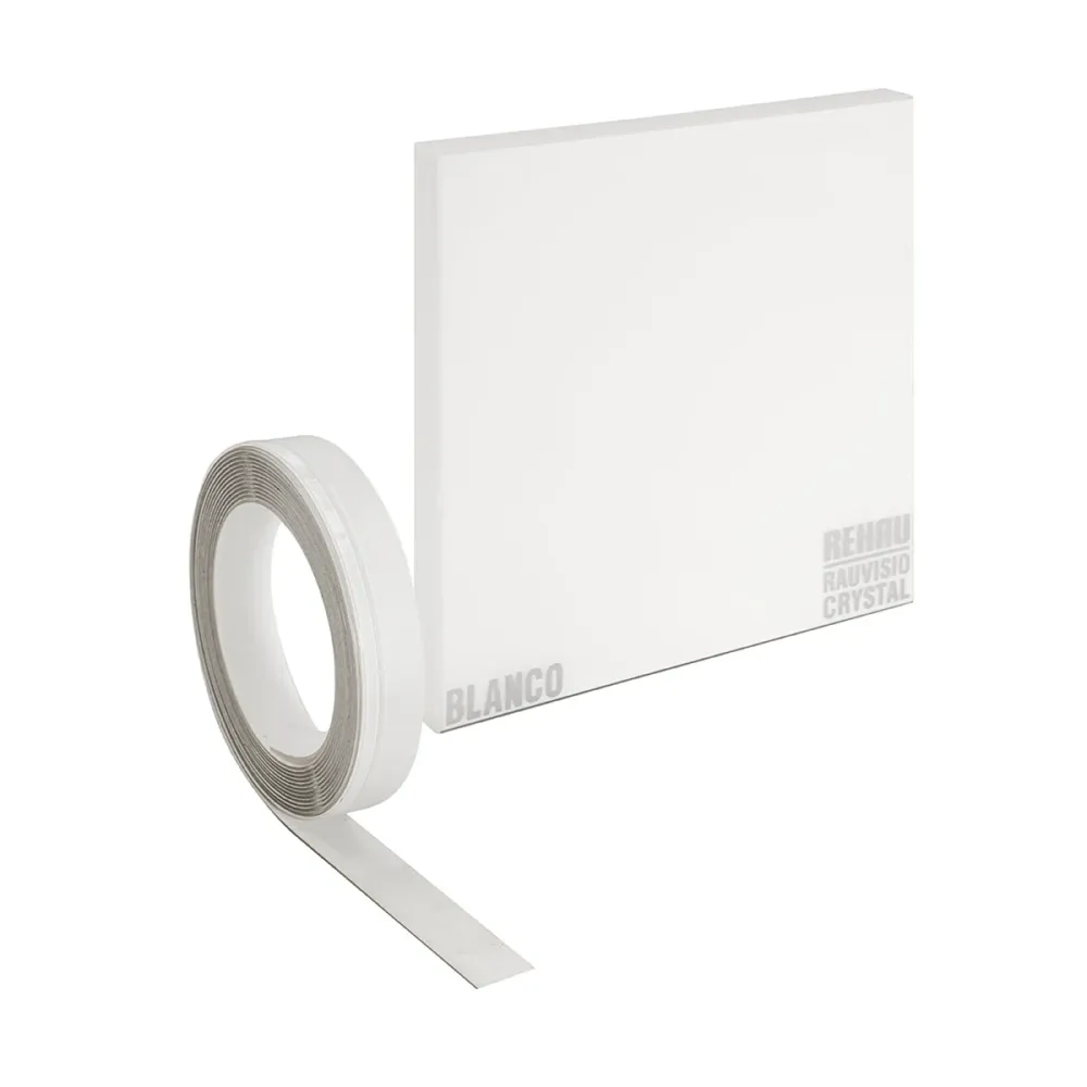 Canto semirigido Crystal color blanco Rehau