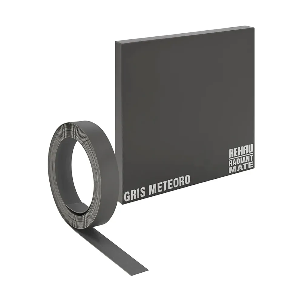 Tablero MDF laminado mate gris meteoro estandar Rauvisio Radiant Rehau