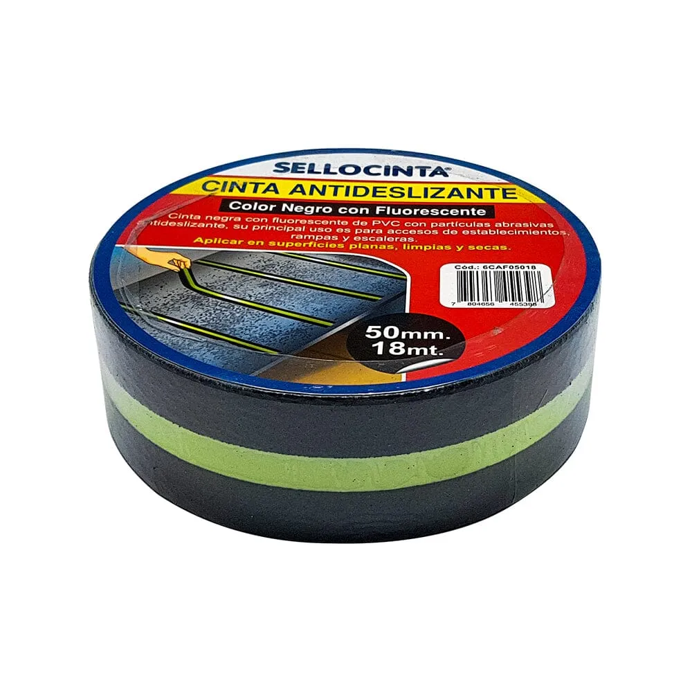Cinta Antideslizante Fluor 50 Mm X 18 Mt SELLOCINTA