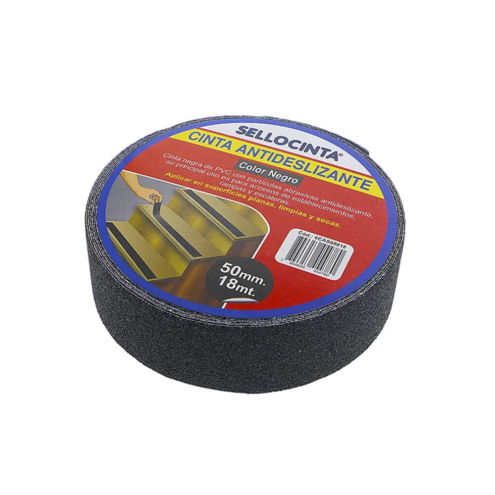 Cinta Antideslizante Negra 50 Mm X 18 Mt SELLOCINTA
