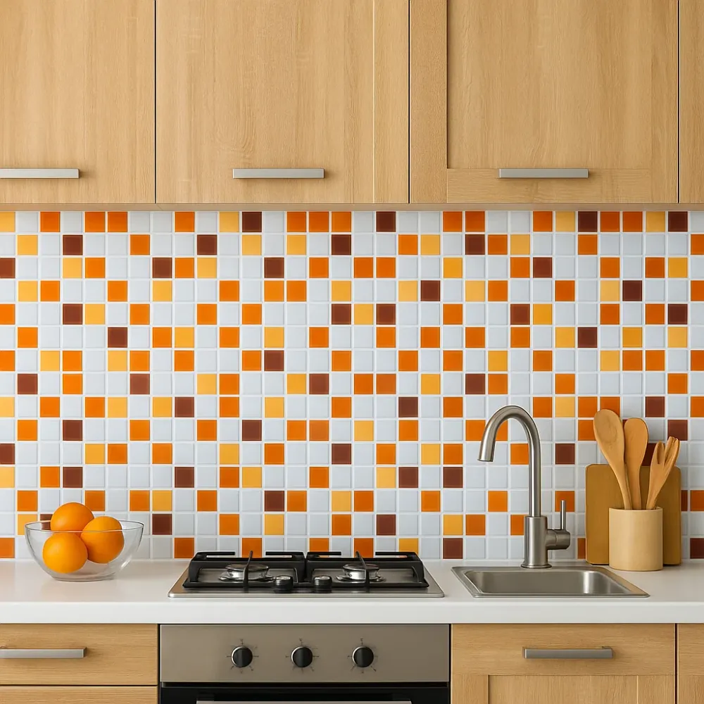 Mosaico Malla de Vidrio Ocre 30x30 Sensodeco