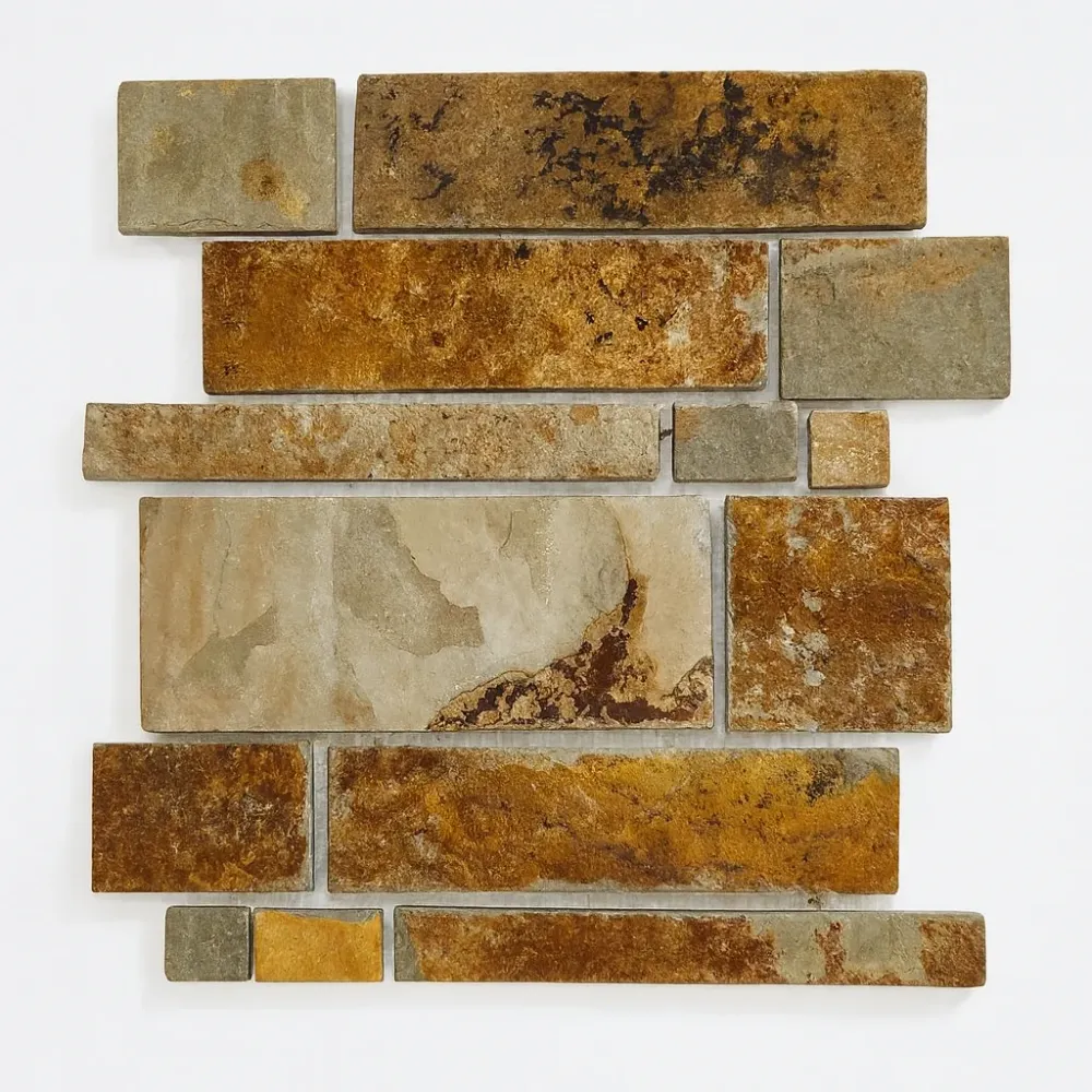 Mosaico Piedra Pizarra M1 Multicolor 28x32 Sensodeco