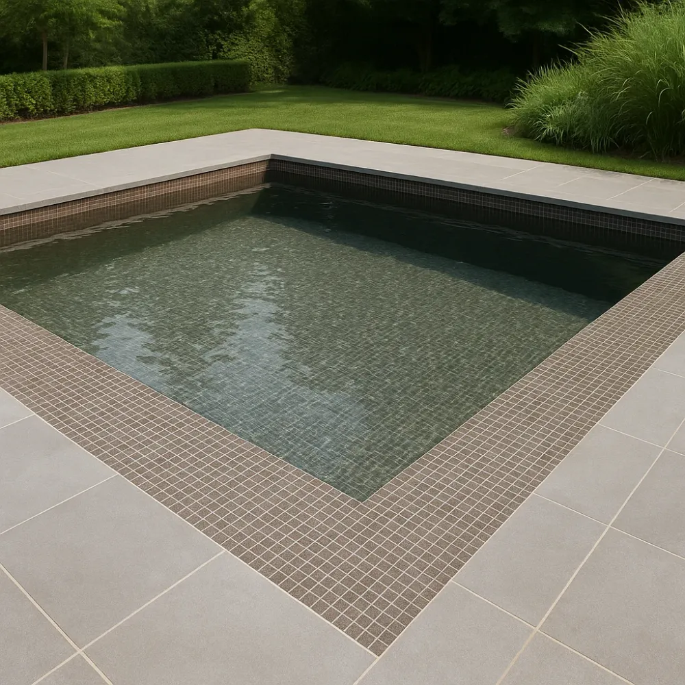 Mosaico Piscina Pool Unicolor Gris 32,7x32,7 Sensodeco