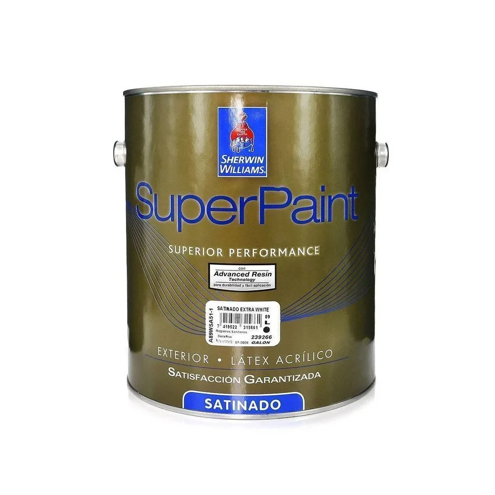 SUPERPAINT EXTERIOR SATINADO EXTRA WHITE sherwin williams