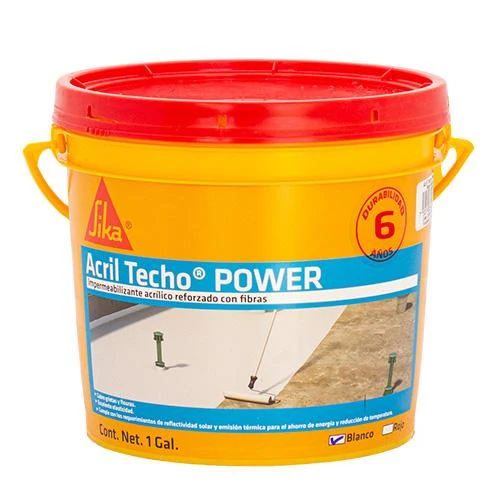 Acril Techo Power 6 ños Galon Sika Blanco