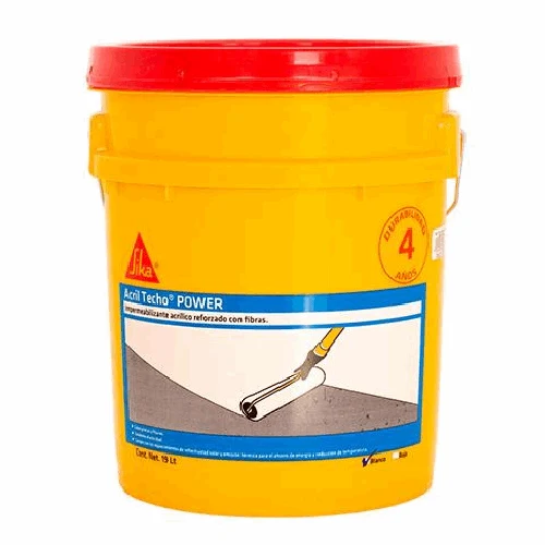 Acril Techo Power 4 ños Gris (835002) 19L (21.8 Kg) (Cub) Sika