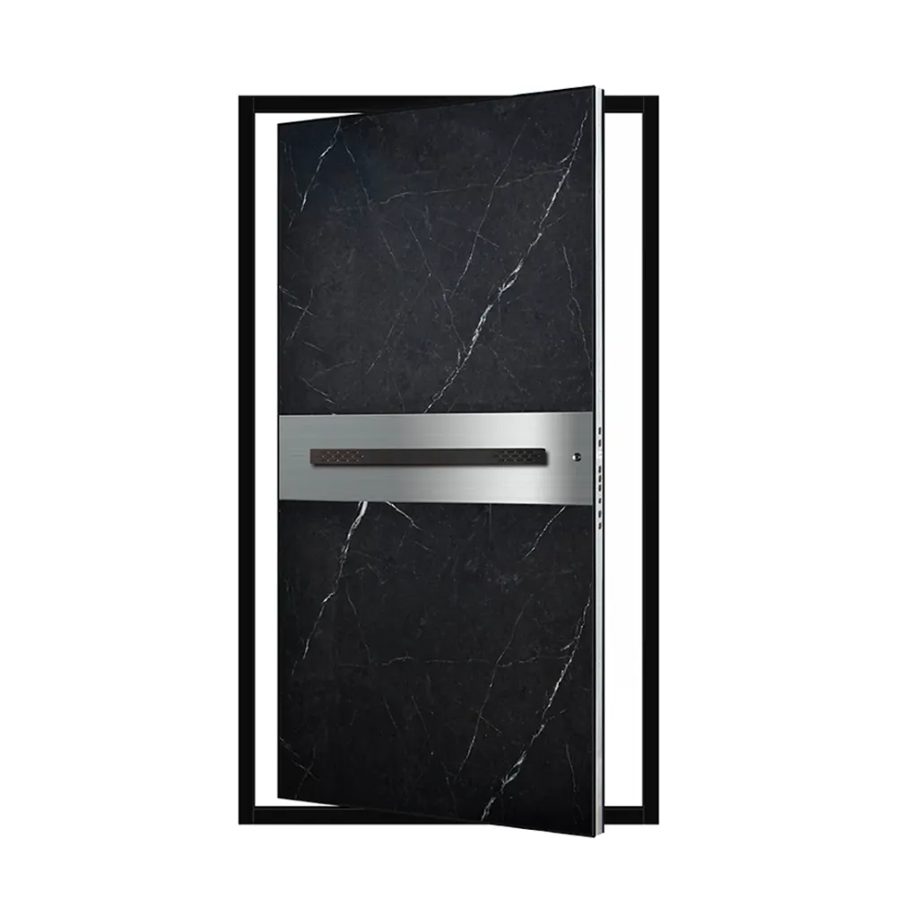 PUERTA DE PIVOTE - 1200*2200*90MM - PANEL MÁRMOL NEGRO - IZQUIERDA Sirena Electronics S.A.