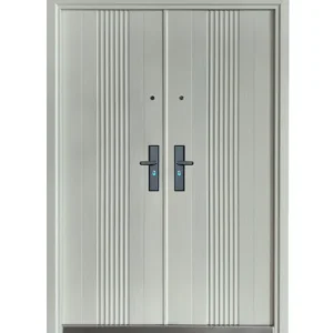 PUERTA DE SEGURIDAD DOBLE MULTIPUNTOS - 1.50M X 2.15M X 50MM - BLANCO MATE Sirena Electronics S.A.