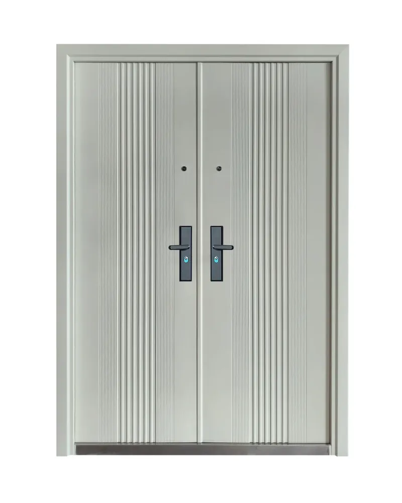 PUERTA DE SEGURIDAD DOBLE MULTIPUNTOS - 1.50M X 2.15M X 50MM - BLANCO MATE Sirena Electronics S.A.