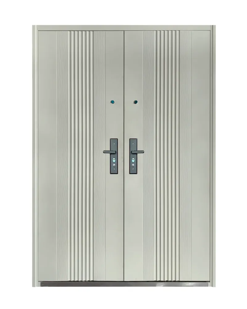 PUERTA DE SEGURIDAD DOBLE MULTIPUNTOS - 1.50M X 2.15M X 50MM - BLANCO MATE Sirena Electronics S.A.