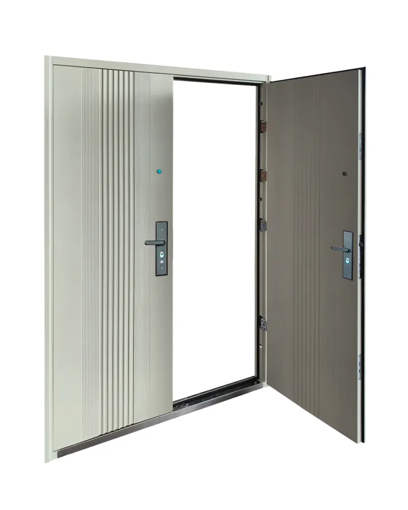 PUERTA DE SEGURIDAD DOBLE MULTIPUNTOS - 1.50M X 2.15M X 50MM - BLANCO MATE Sirena Electronics S.A.