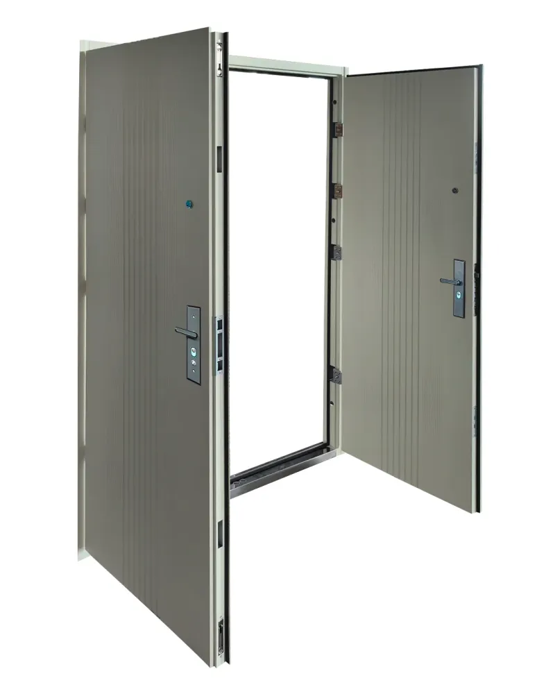 PUERTA DE SEGURIDAD DOBLE MULTIPUNTOS - 1.50M X 2.15M X 50MM - BLANCO MATE Sirena Electronics S.A.