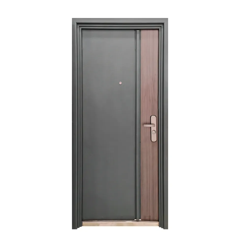 PUERTA DE SEGURIDAD MULTIPUNTOS - 97CM X 213CM X 7CM - GRIS / MADERA Sirena Electronics S.A.