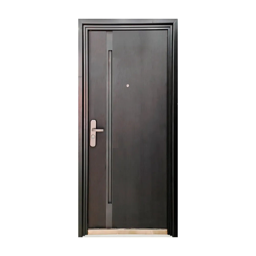PUERTA DE SEGURIDAD MULTIPUNTOS - 97CM X 213CM X 7CM - NEGRO MADERA Sirena Electronics S.A.