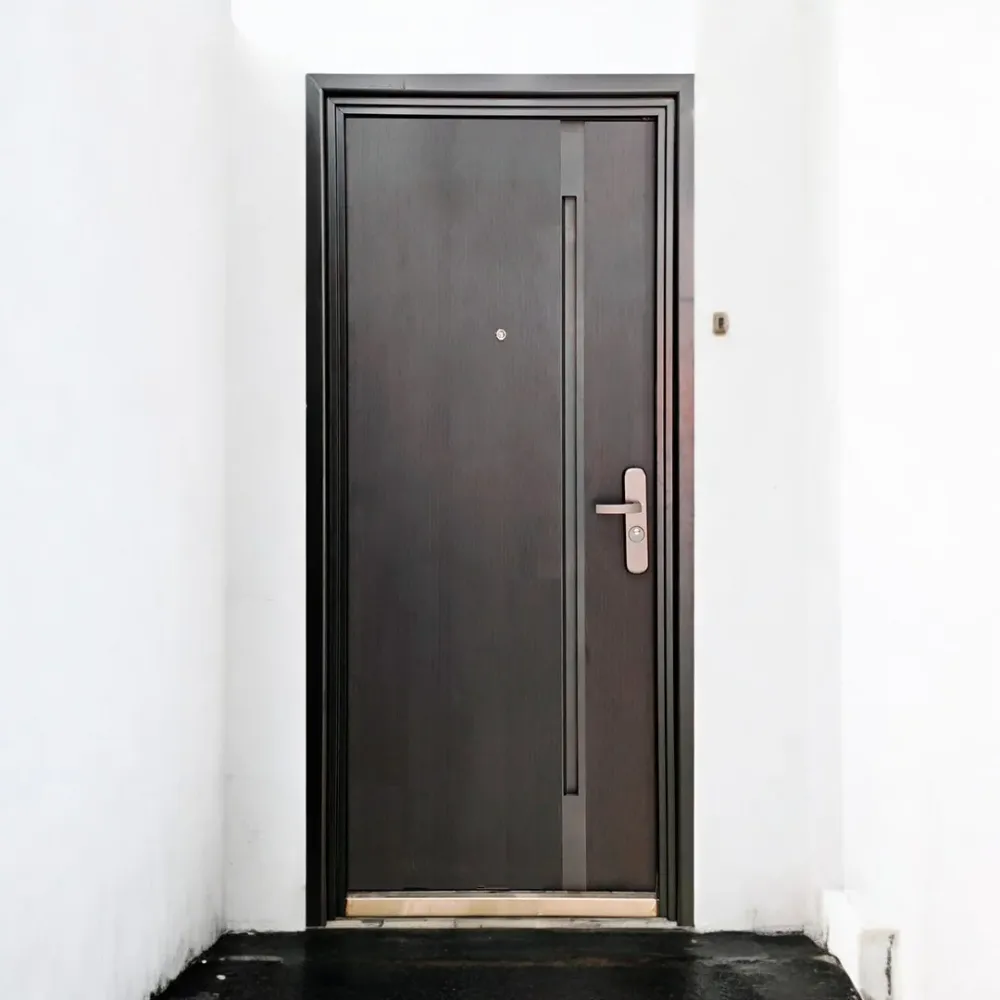 PUERTA DE SEGURIDAD MULTIPUNTOS - 97CM X 213CM X 7CM - NEGRO MADERA Sirena Electronics S.A.