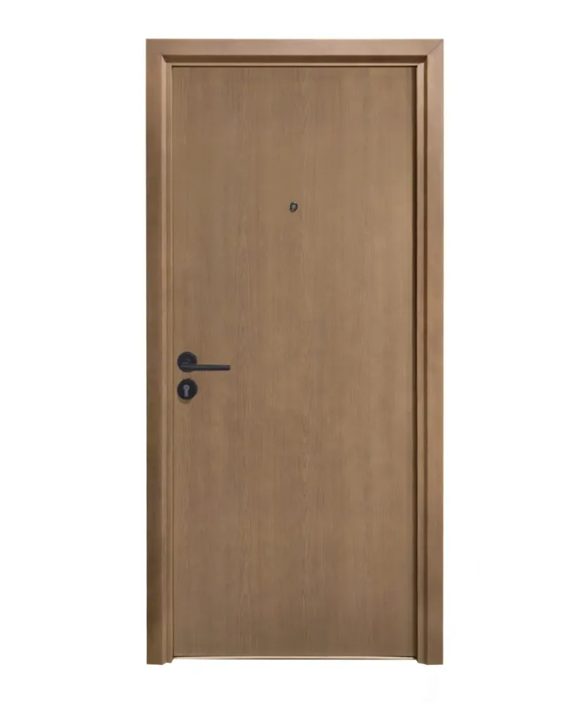 PUERTA DE SEGURIDAD MULTIPUNTOS - 97CM X 215CM X 70MM - NOGAL NATURAL CLARO Sirena Electronics S.A.