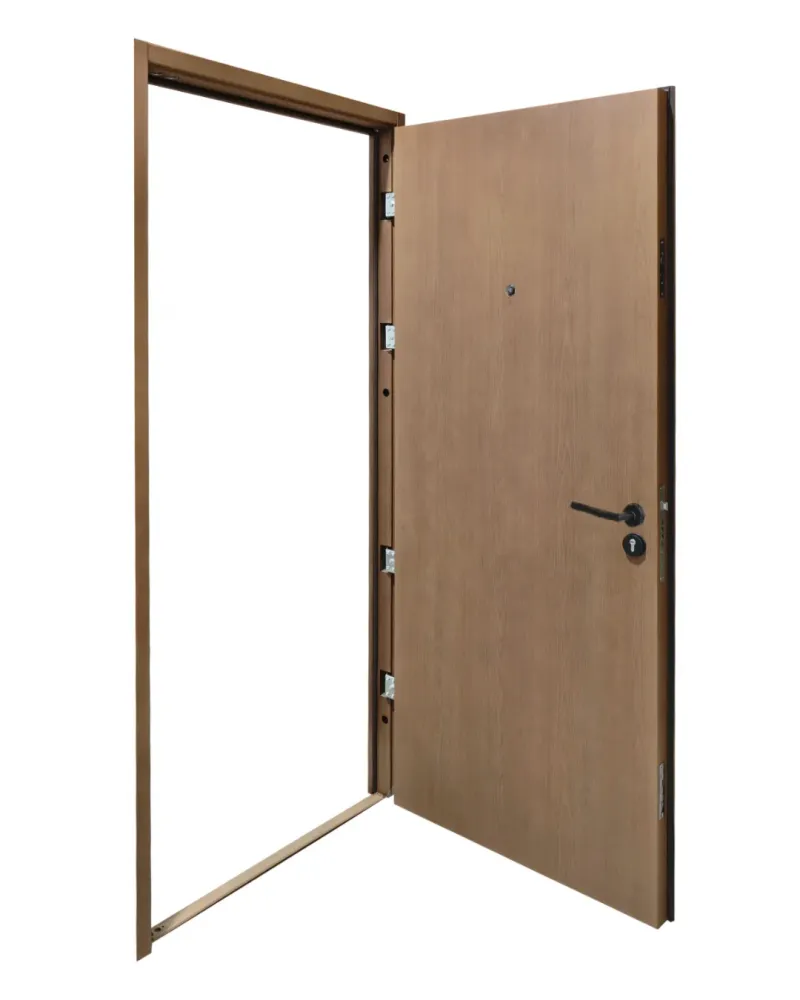 PUERTA DE SEGURIDAD MULTIPUNTOS - 97CM X 215CM X 70MM - NOGAL NATURAL CLARO Sirena Electronics S.A.