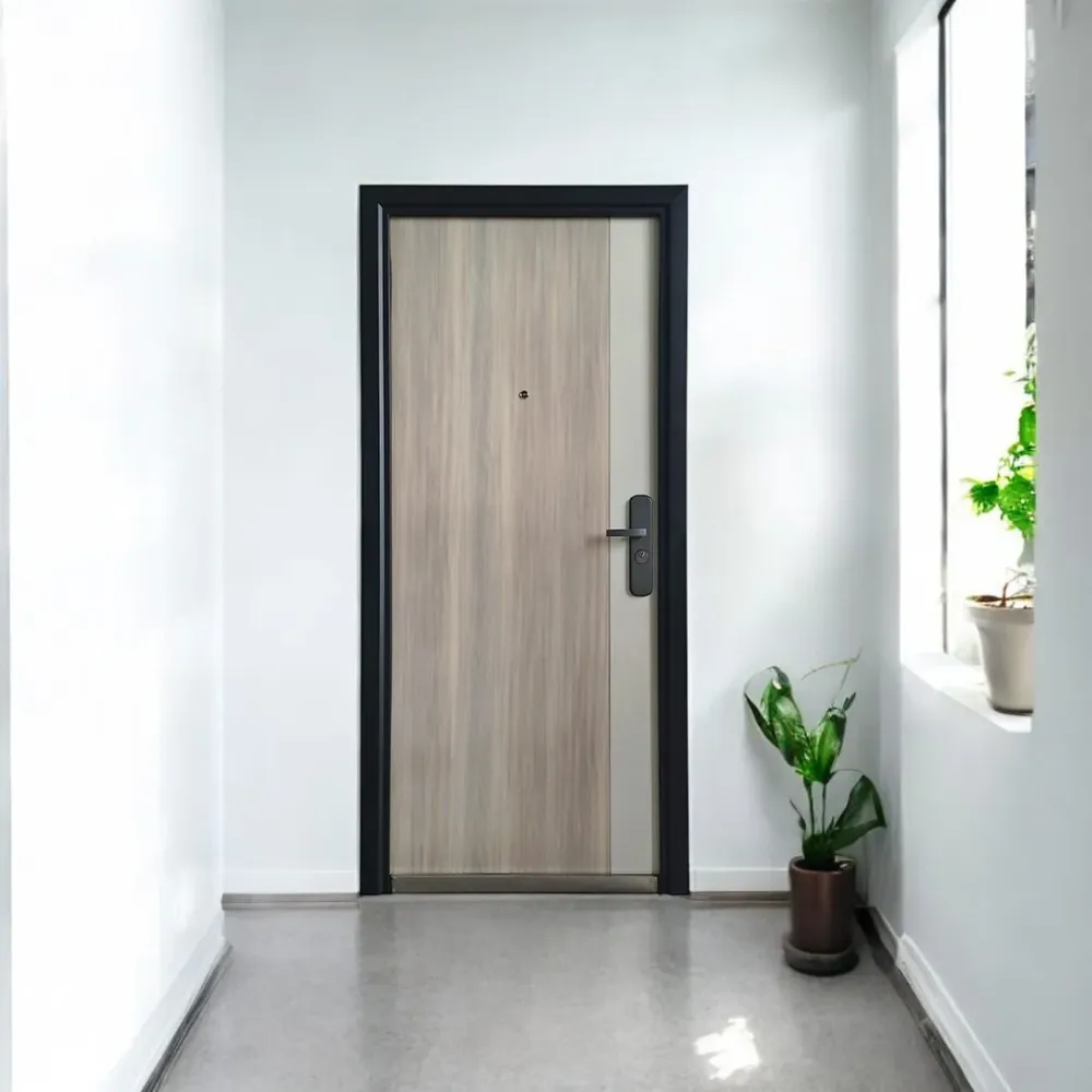 PUERTA DE SEGURIDAD MULTIPUNTOS - 97CM X 215CM X 7CM - CEDRO / CREMA Sirena Electronics S.A.
