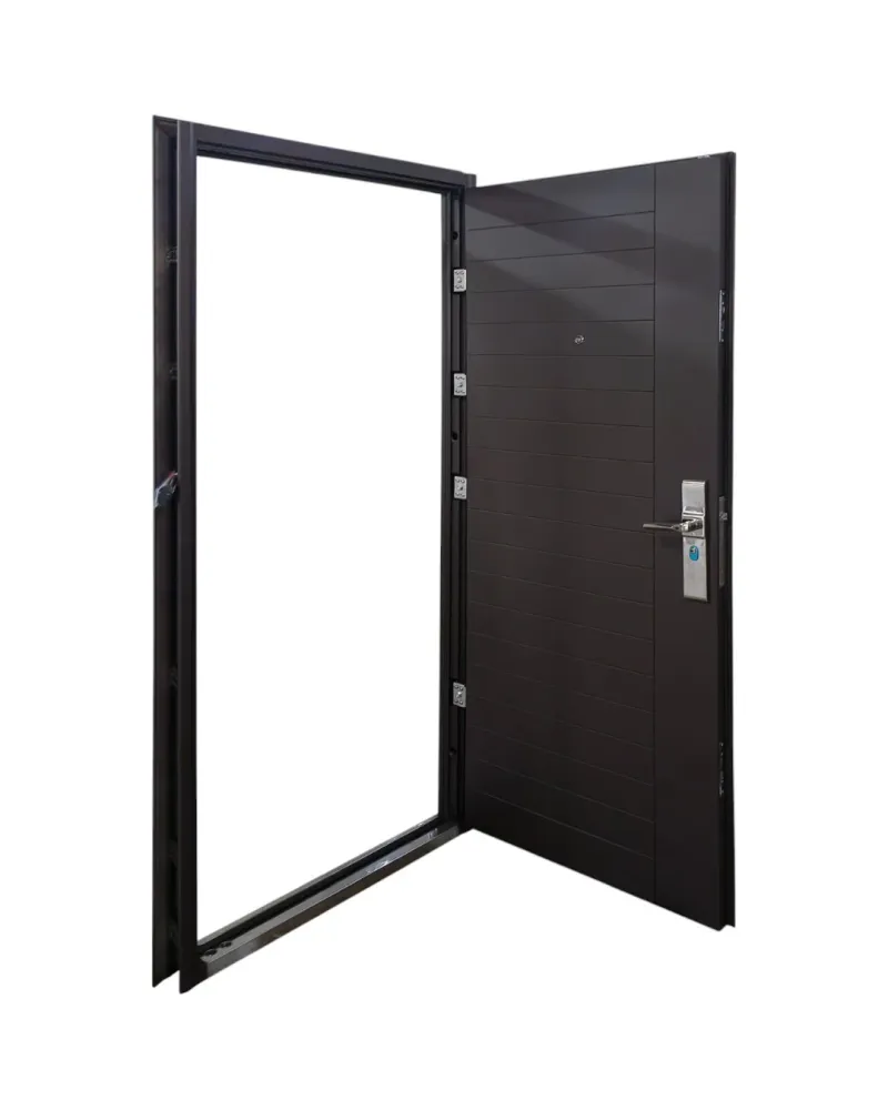 PUERTA DE SEGURIDAD MULTIPUNTOS - 98CM X 217CM X 5MM - CHOCOLATE OSCURO Sirena Electronics S.A.