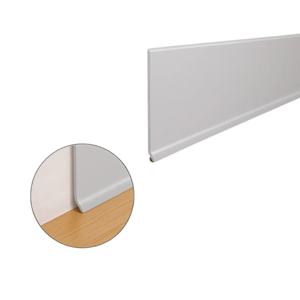 LÍNEA DE RODAPIÉ ADHESIVA DE 8 CM - ALUMINIO - 2.50ML Gris Sirena Home Store