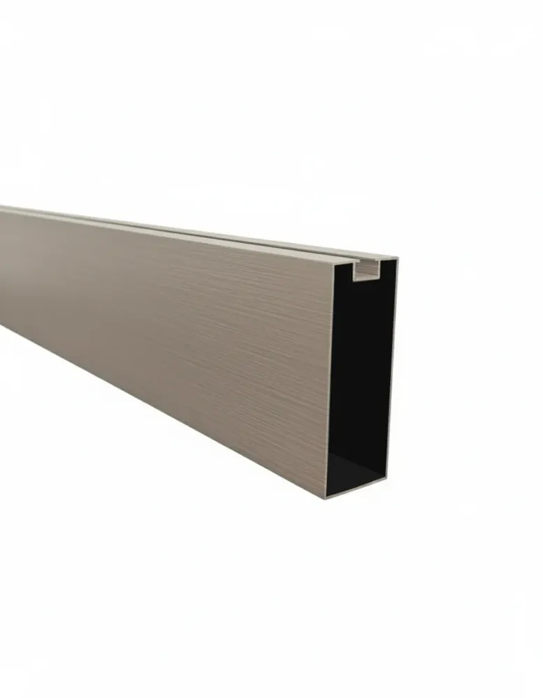 PERFIL DE ALUMINIO DE CIELO RASO - FORMA RECTANGULAR - 30 × 80 × 0.8 MM × 2.9 M - TAUPE MADERA Sirena Home Store