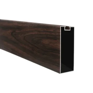 PERFIL DE ALUMINIO DE CIELO RASO - FORMA RECTANGULAR - 30 × 80 × 0.8 MM × 2.9 M - MADERA NOGAL Sirena Home Store