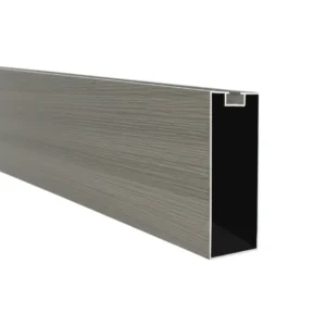 PERFIL DE ALUMINIO DE CIELO RASO - FORMA RECTANGULAR - 30 × 80 × 0.8 MM × 2.9 M - GRIS ROBLE Sirena Home Store