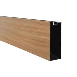 PERFIL DE ALUMINIO DE CIELO RASO - FORMA RECTANGULAR - 30 × 80 × 0.8 MM × 2.9 M - NOGAL CLARO NUEZ Sirena Home Store