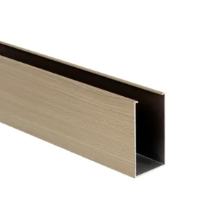 PERFIL DE ALUMINIO DE CIELO RASO - FORMA U - 40 × 70 × 0.8 MM × 2.9 M - ROBLE NATURAL Sirena Home Store