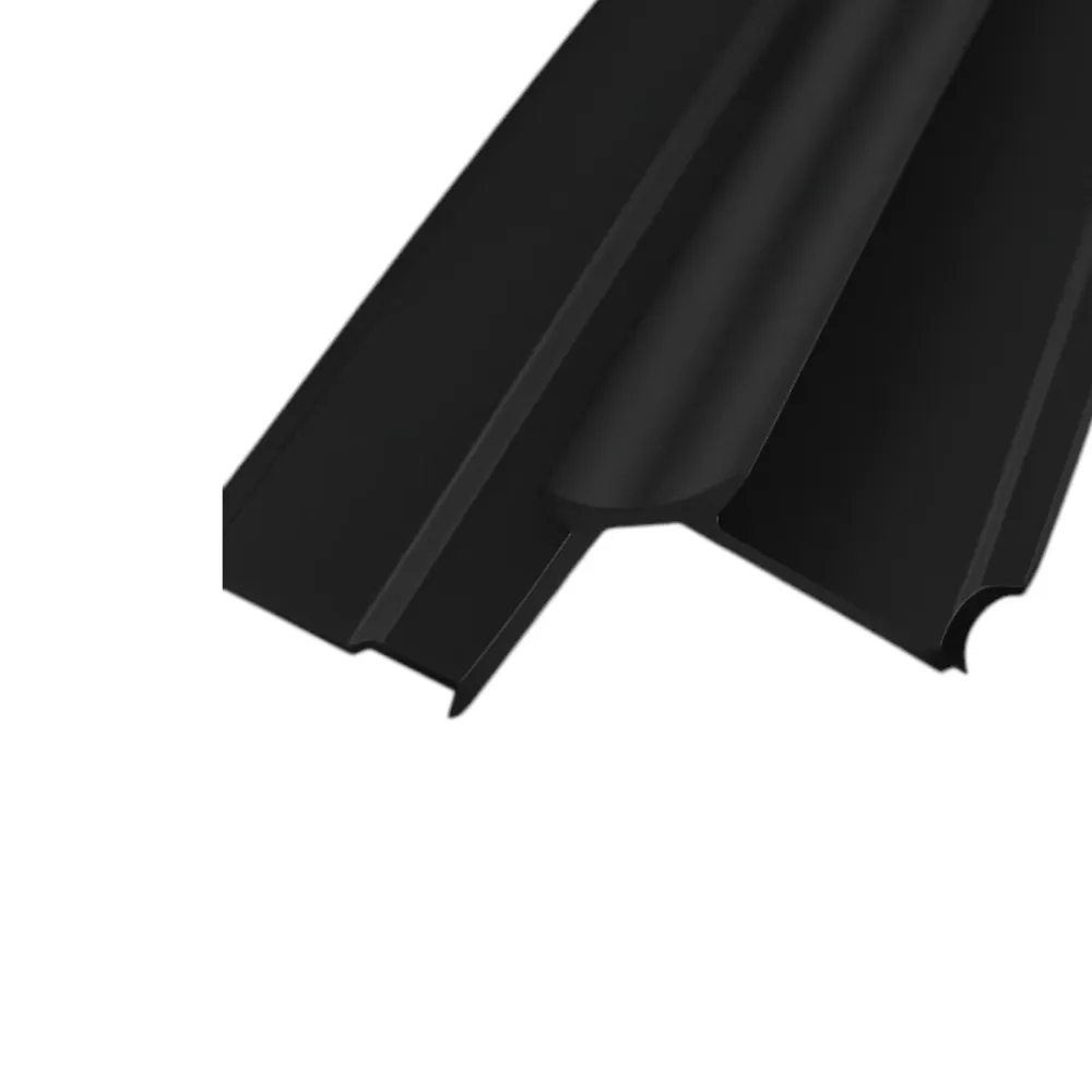 PERFIL DE REMATE CON ÁNGULO DE SOMBRA - ALUMINIO Negro Sirena Home Store
