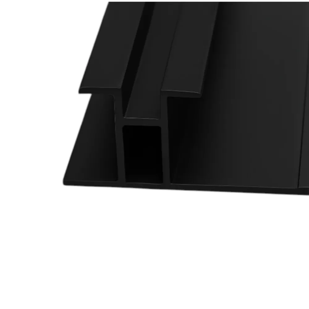 PERFIL DE UNIÓN H DOBLE ANCHA - ALUMINIO Negro Sirena Home Store