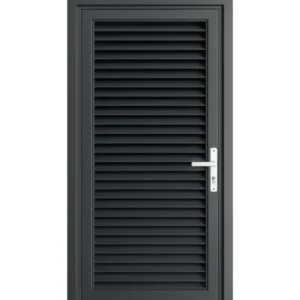 PUERTA DE ALUMINIO TIPO LOUVERS - 97CM X 2.15M - GRIS OSCURO Sirena Home Store