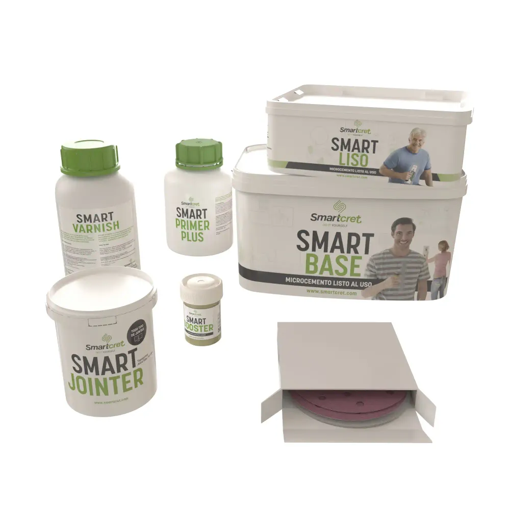 Kit de microcemento para lavabo de mármol o porcelánico de 4 m² Spike Smartcret