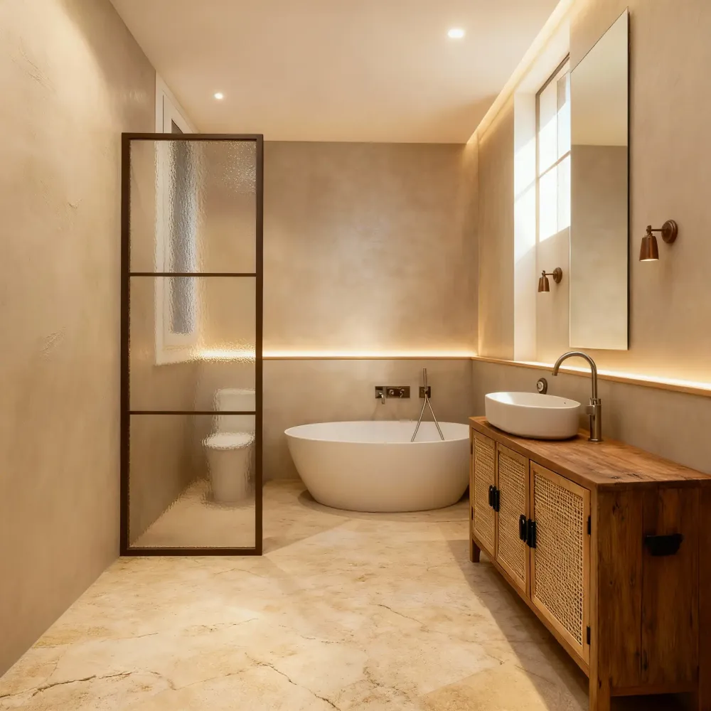 Kit de microcemento para paredes de baño con azulejos para 8 m² Spike Smartcret