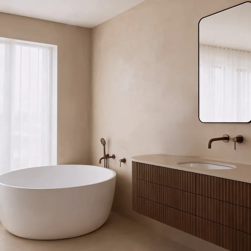 Kit microcemento para paredes de baño de pladur o yeso de 16 m² Spike Smartcret
