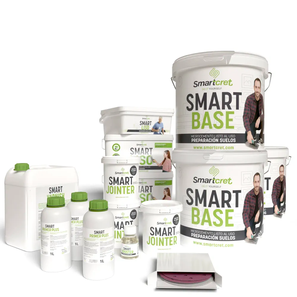 Kit microcemento para paredes de cocina con azulejos de 24 m² Spike Smartcret