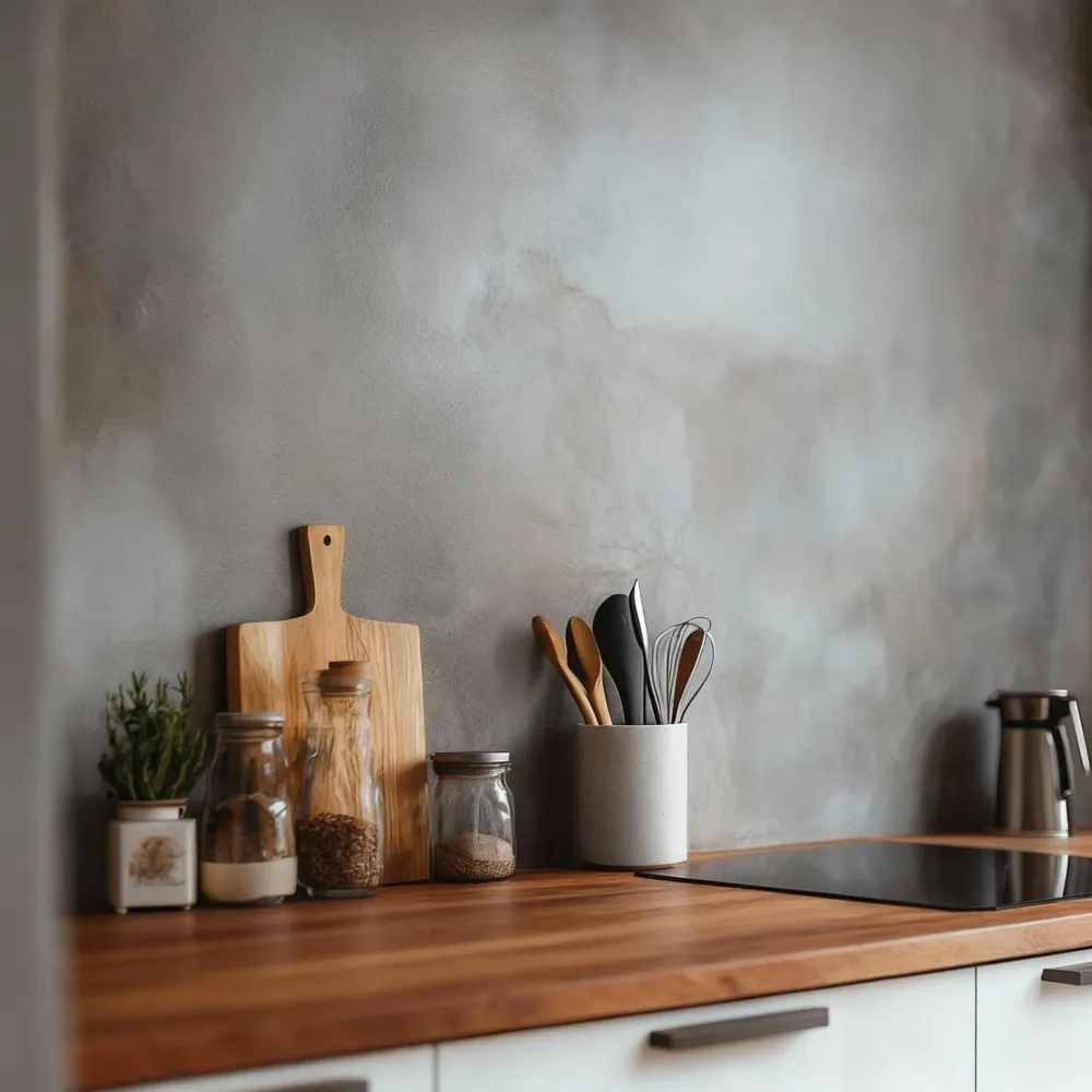 Kit microcemento de 4 m² para paredes de cocina con azulejos Spike Smartcret