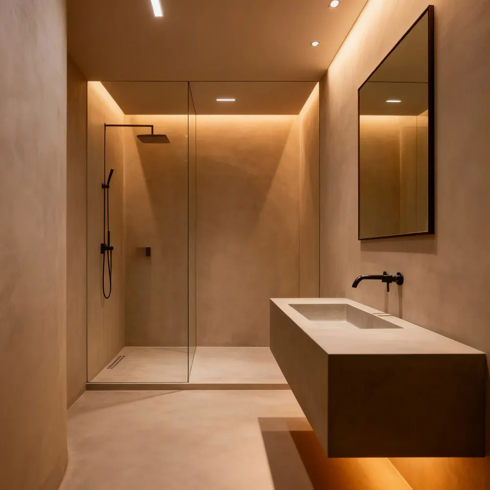 Kit microcemento para suelos de baño con azulejos de 4m² Spike Smartcret