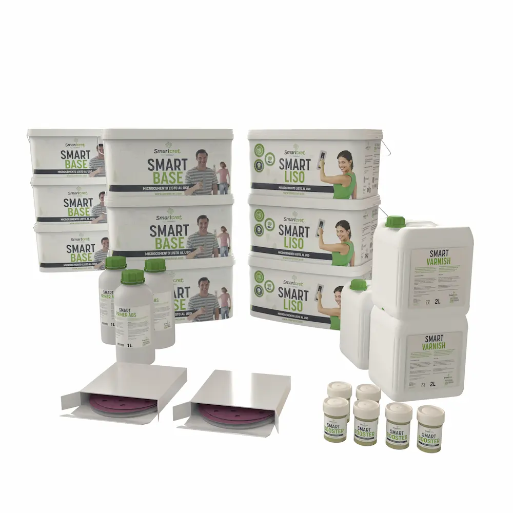 Kit de microcemento para suelos de cocina para 48 m² de azulejos Spike Smartcret