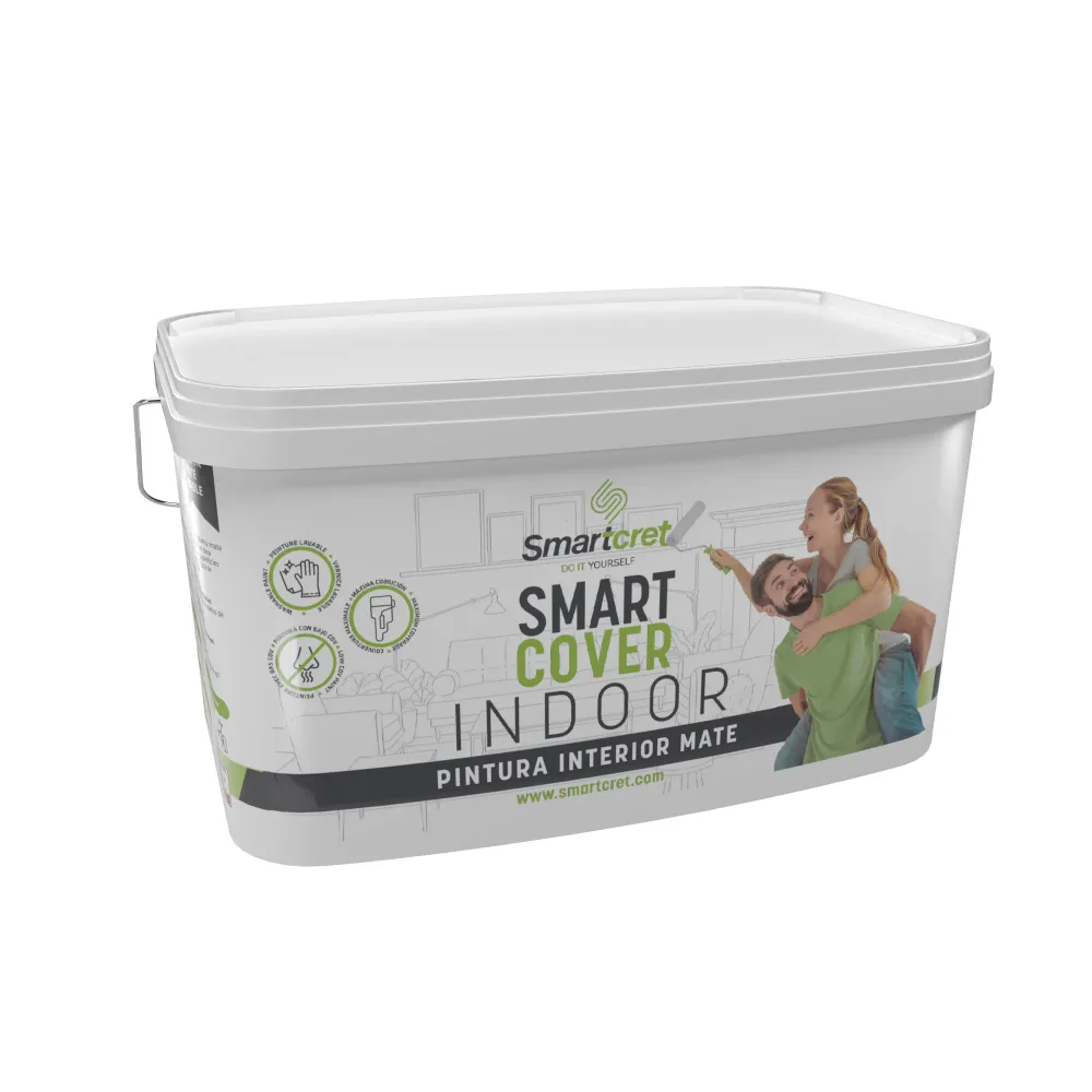Smartcover Indoor: Pintura para paredes y techos sin olores 4.5L Smartcret