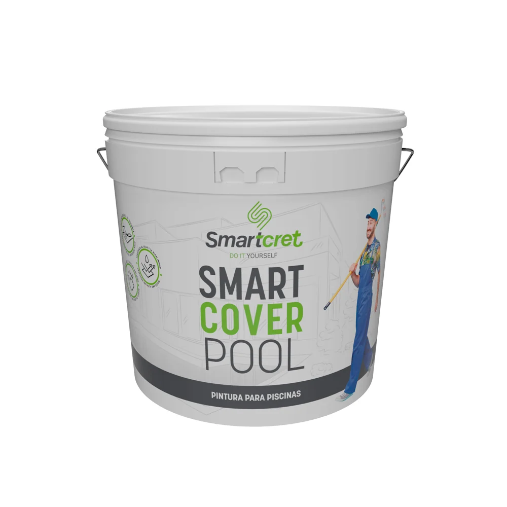 Smartcover Pool: Pintura para piscinas de cemento u hormigón Azul Smartcret
