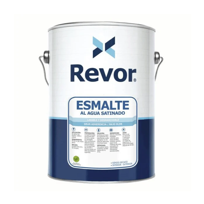 ESMALTE AL AGUA REVOR - SATIN BASE B TRICOLOR