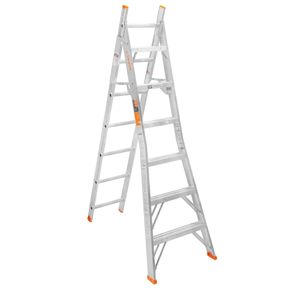 Escalera de combinación, tipo ll, 13 escalones, Truper 16746 ESC-213