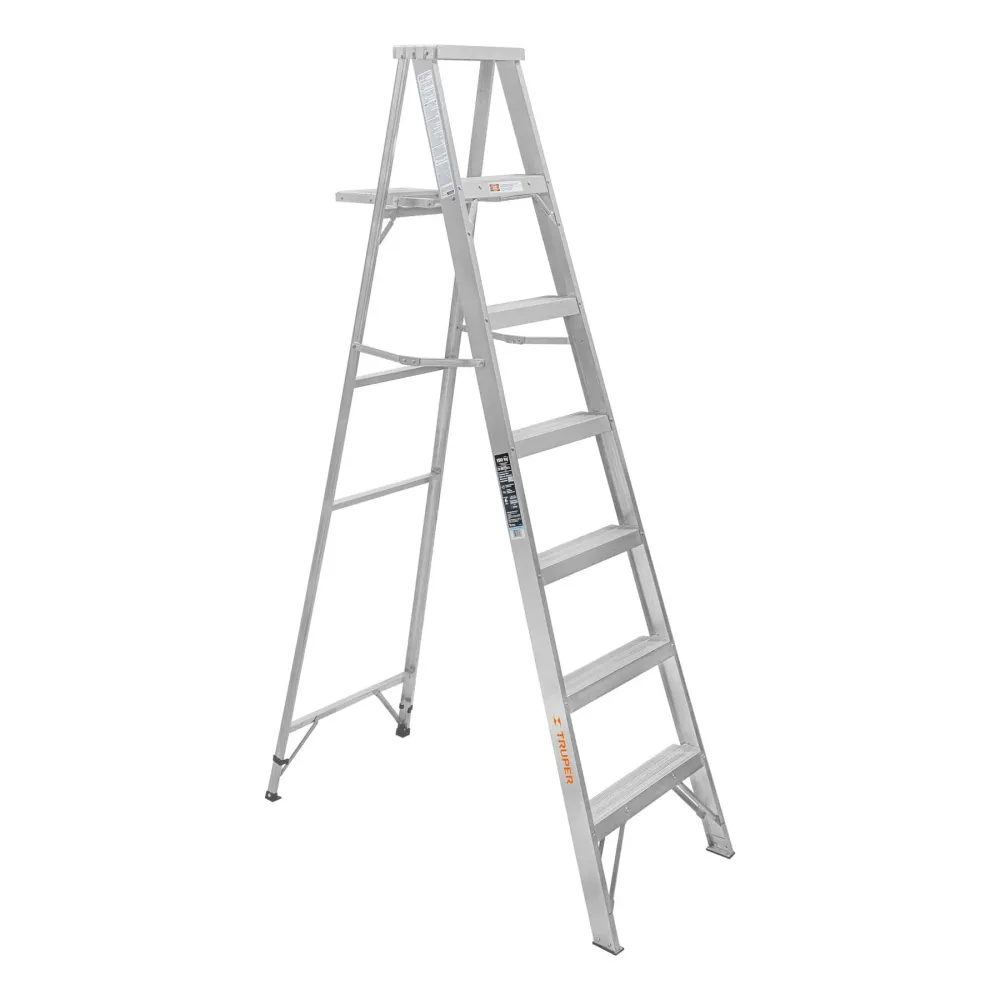 Escalera de tijera 100% aluminio tipo lll 6 peldaños, Truper 10442 ESTA-36