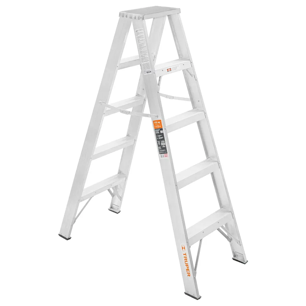 Escalera de tijera doble, tipo ll, 4 escalones, Truper 10495 ESTD-24