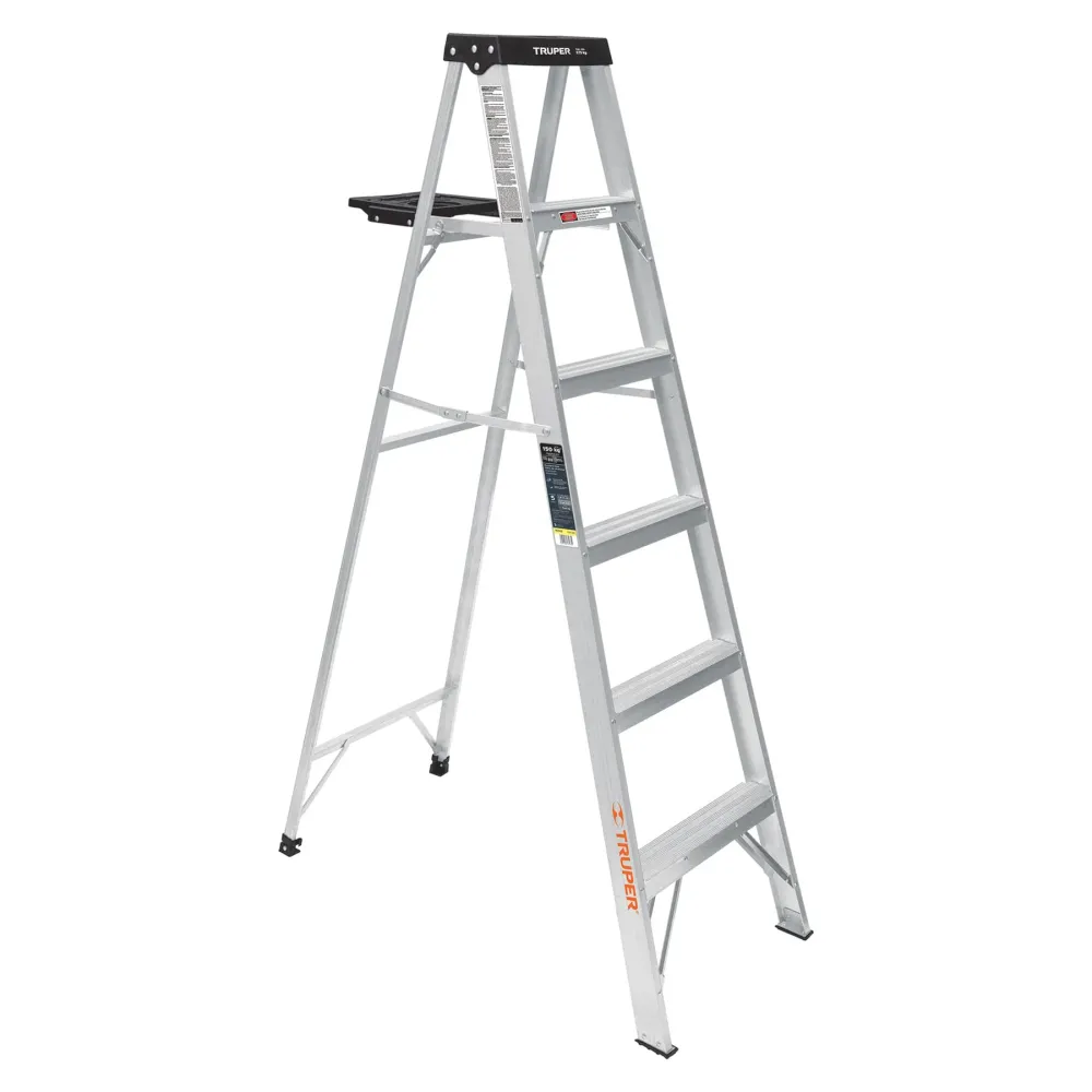Escalera de tijera tipo III 5 escalones y bandeja, Truper 16743 EST-35